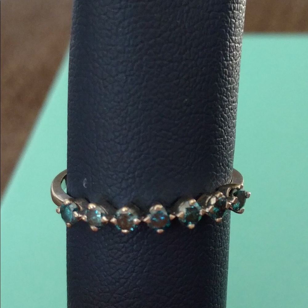 White Gold with Blue Diamonds